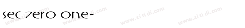 sec zero one字体转换